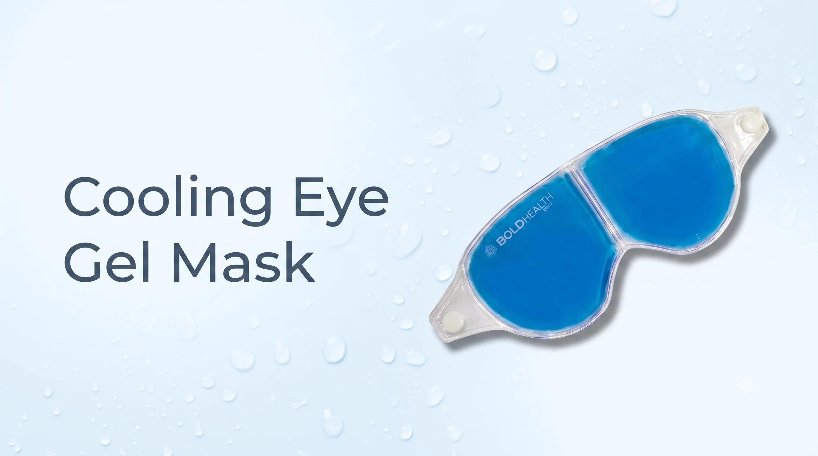 BoldHealth blue cooling eye gel mask for dark circles and dry eyes, worn by a woman, in India