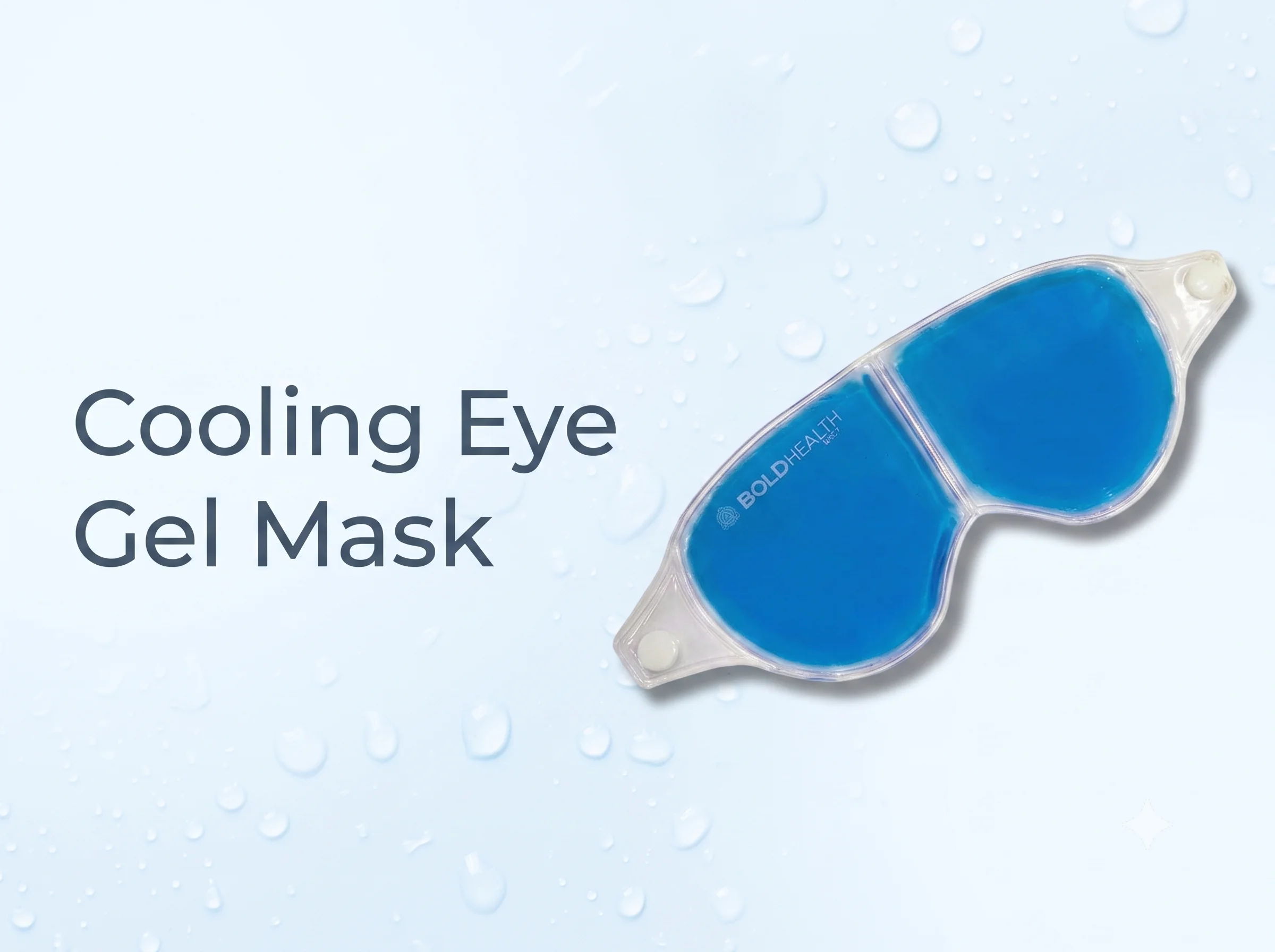 BoldHealth blue cooling eye gel mask for dark circles and dry eyes, worn by a woman, in India